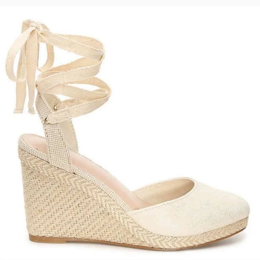 kELLY AND katie Straps stripes Casual wedges size 10